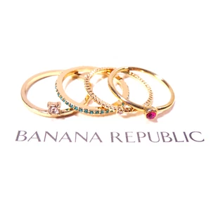 Banana Republic Women's Rainbow Gemstone stackable Ring Sz 6 NWT 50 - Picture 1 of 5