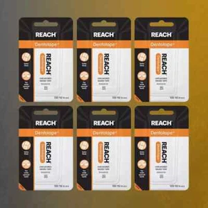 6 PACK Reach Dentotape Unflavored Extra Thick Waxed Tape 100 Yards. Dental Floss - Picture 1 of 9