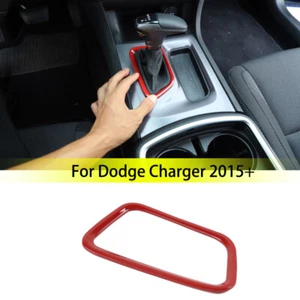 Interior Gear Shifter Frame Trim Ring Cover Bezel for Dodge Charger 2015+ Red - Picture 1 of 7