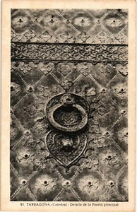 Spain old postcard Tarragona Cathedral Detail of the main door (1106) - Picture 1 of 2