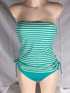 Women's NWT Tommy Hilfiger Swimsuit Tankini 2 Piece Set Turk, Stone Straples - Picture 1 of 4