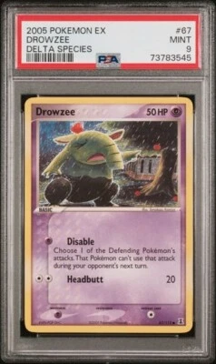 2005 POKEMON EX DELTA SPECIES #67 DROWZEE PSA 9 MINT - Image 1 of 2