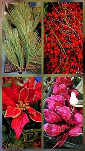 Vintage Lot 83 Wire Spray Floral Pine Ball Large Stems 12 Partridge Birds  - Picture 1 of 24