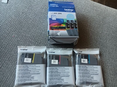 Brother Genuine LC401 3PK Standard Yield 3-Pack Ink Cartridges – expires 03/2028 - Image 1 of 4