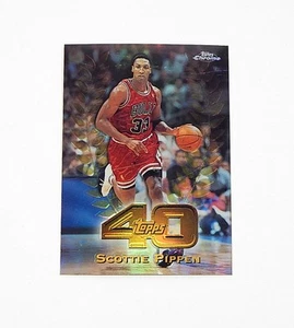1997-98 Topps Chrome Topps 40 refractor Scottie Pippen #T40-40 - Imagen 1 de 2