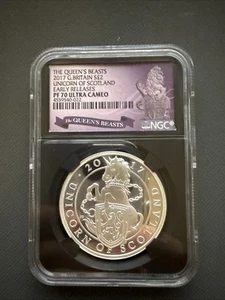 2017 Great Britain £2 Unicorn of Scotland PF70 UCAM NGC Queen’s Beasts - Picture 1 of 2