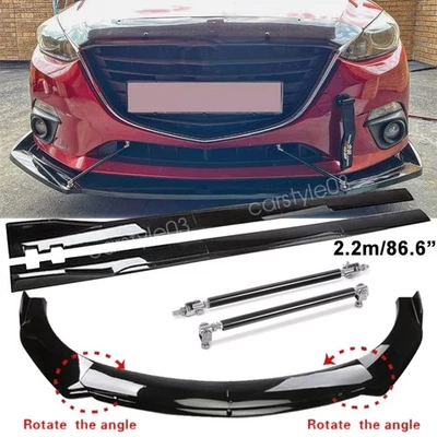 Strut Rod/ Front Bumper Lip Spoiler Splitter/ Side Skirt For Mazda CX-3 CX5 MX-3 Foto 1 de 4