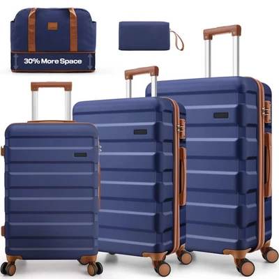 Juego de equipaje de 3/5 piezas expandible ABS + PC rígido llevar con spinner y TSA # Foto 1 de 4