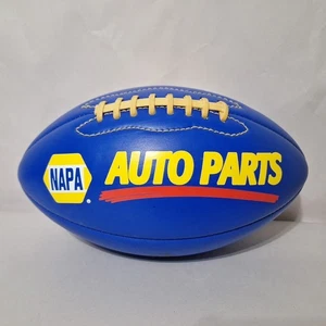 VTG NAPA Auto Parts Football. Blue Vinyl Mechanic Auto Shop Advertisement Logo - Picture 1 of 7