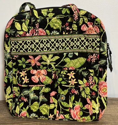Vera Bradley Retired Botanica Quilted Floral Purse Handbag Shoulder Laptop Bag - Image 1 of 4