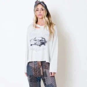 Wanderlux Legend Rider Vintage Sweatshirt im Used-Look mit Rundhalsausschnitt - Bild 1 von 5