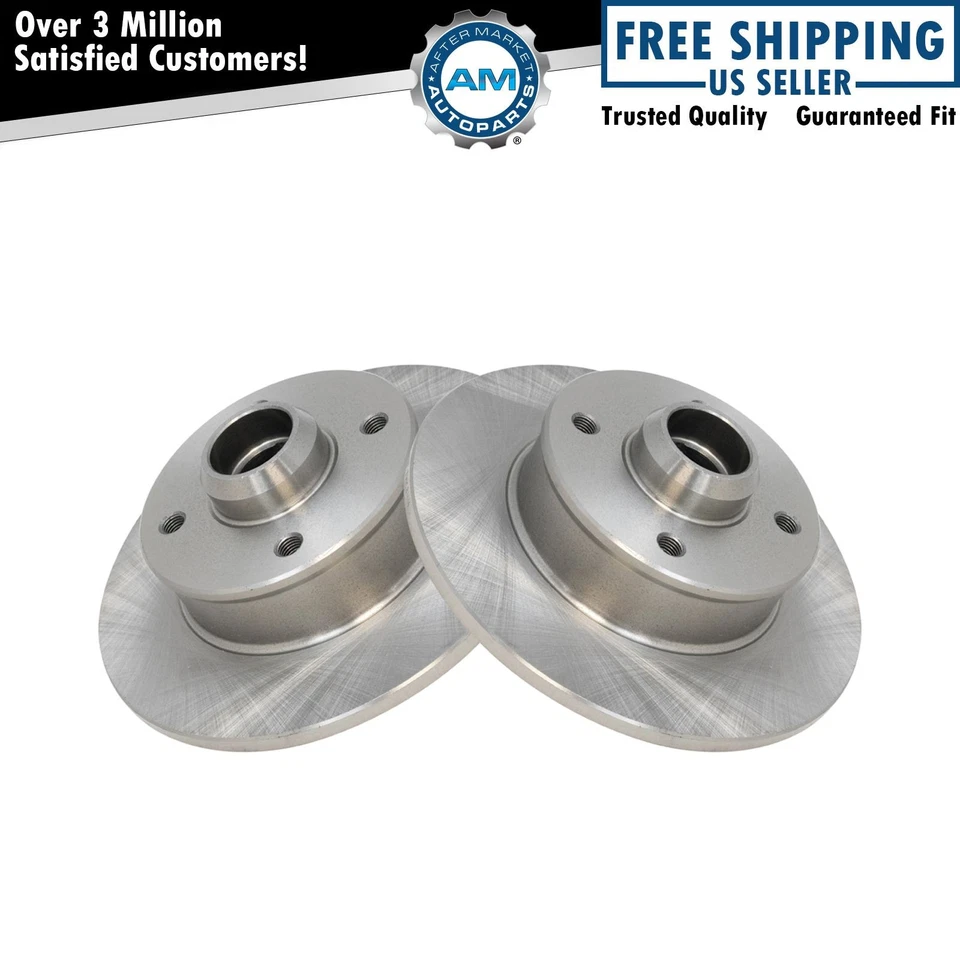 Conjunto de 2 pares de rotores de freio traseiro para VW Jetta Golf Cabrio Passat Corrado - Imagem 1 de 4