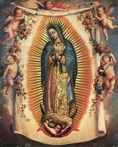 Quadro stampa cattolica - NOSTRA SIGNORA DI GUADALUPE - 8" x 10" pronto per essere incorniciato - Foto 1 di 1