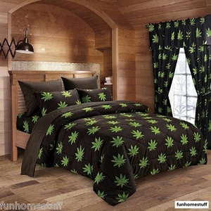 6 PIECE 420 SHEET SET HERB BUD POT WEED LEAF MICROFIBER BED SHEETS SUPER SOFT - Picture 1 of 2