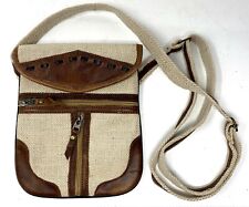 100% Hemp/Leather Sidebag Bag: side bag backpack case purse shoulder crossbody