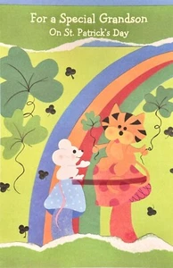 Cute ST. PATRICK'S DAY Card FOR SPECIAL GRANDSON by Popular Greetings + Envelope - Picture 1 of 5