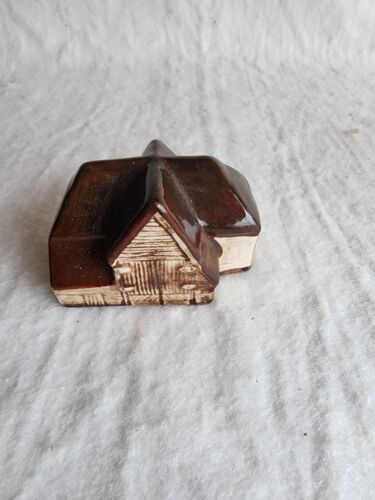 Suffolk Cottage House Village Figurine Made In England Hand Painted Vintage