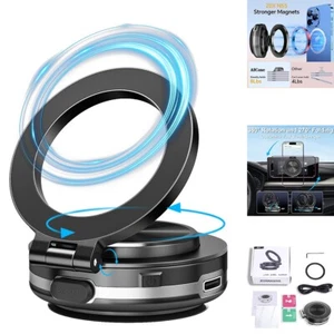 Electric Vacuum Adsorption Rotating Car Mount Magnetic Holder for iPhone Samsung - Picture 1 of 10