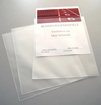 EICHNER 50x A4 Sichttasche Sichthülle Klarsichthülle Klarsichttasche Dokumententasche