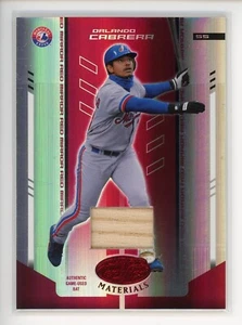 2004 Leaf Certified Materials Mirror Bat Red #146 Orlando Cabrera Expos /250 - Picture 1 of 3