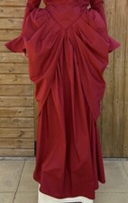 Handmade Victorian style Women girls Dress long sleeve, side drapes, size 4-30