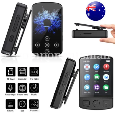 MP4/MP3 Player Support 128GB Bluetooth Lossless Clip Music FM Radio Recorder AU - Image 1 of 4