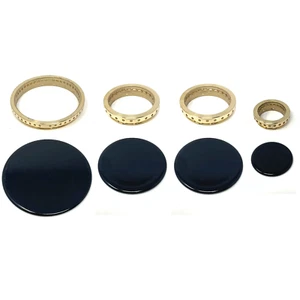 Kit 4 piattelli+ anelli spartifiamma 4 fuochi cucina gas Samet - Foto 1 di 2