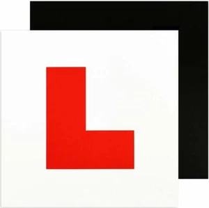 Genuine 2 x L Plate Magnetic Exterior Car Learner Secure & Safe Legal Size - Picture 1 of 4