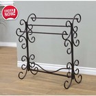 Vintage Metal Quilt Rack Stand Blanket Bedspread Storage Display Scroll Iron New