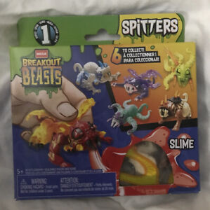 New Mega Breakout Beasts Spitters Buildable Figure & Slime Series 1 Mystery Pack