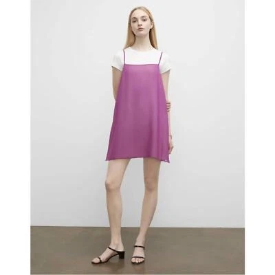 Club Monaco Mini Cloud Dress Silk Spaghetti Strap Modern Lilac Size 0 - Изображение 1 из 4