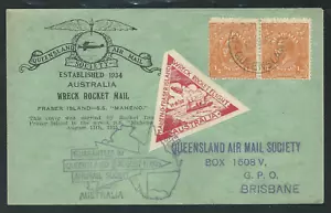 1935 AUSTRALIA correo de cohetes Isla Fraser - MAHENO - EZ 2C1 - Imagen 1 de 2