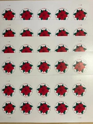 5 sheets of 10 (50 total) Global Stamps Cover