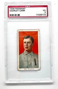 1909 T206 Piedmont, Charley Carr, Indianapolis, PSA 3 - Picture 1 of 2