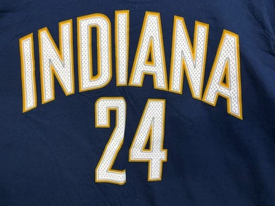 Camisa Indiana Pacers Adidas Para Hombres Azul Paul George #24 Manga Corta Estilo Jersey Foto 1 de 4