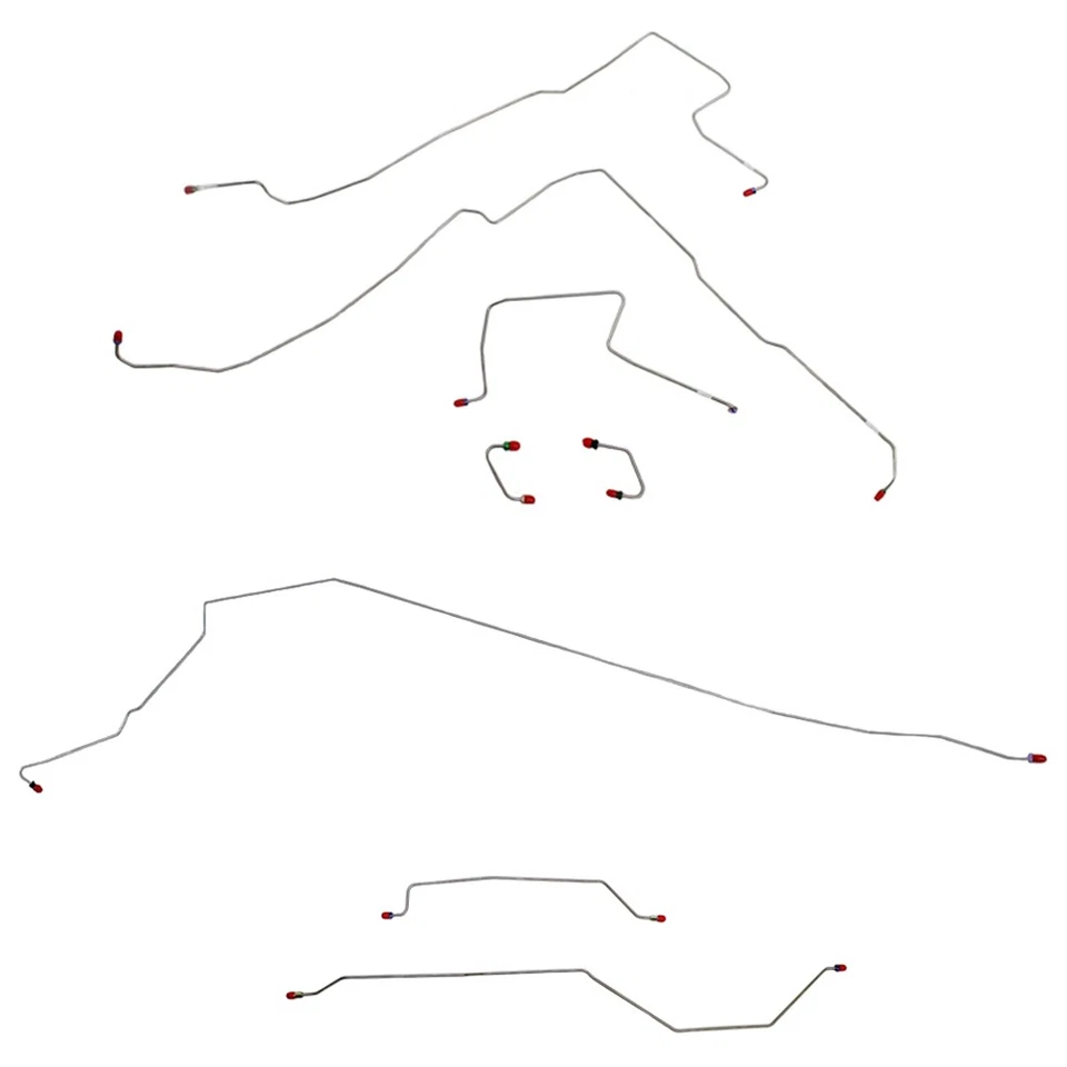 For 1997-2006 Jeep Wrangler TJ Complete Brake Line Kit No ABS Steel CBK0007OM - Image 1 of 4