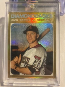 2020 Heritage Gold Refractor Nick Ahmed /5 - Picture 1 of 5