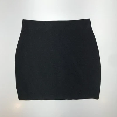 NUEVO CON ETIQUETAS Wow Couture Lápiz Bodycon Falda Mujer L Mini Negra Acanalada Súper Elástica Foto 1 de 4