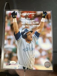ROBERTO ALOMAR Signed 8x10 Photo with 4 Inscriptions, Blue Jays JSA COA - Picture 1 of 4