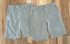 (3) Vineyard Vines Performance Golf Shorts Boy’s Size 14 Khaki Lot - Picture 1 of 7