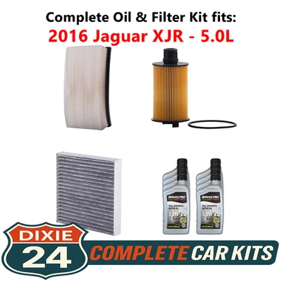 2016 Jaguar XJR 5.0L Complete Oil, Air & Cabin Filter Kit (5W-20) Foto 1 de 4