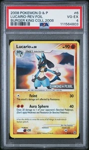 LUCARIO LV. 30 2007 Pokémon Diamante y Perla Raro Holo Estampado PSA 4 - Imagen 1 de 2
