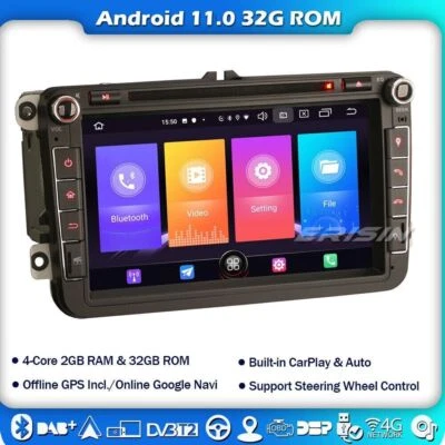 Android 11 DAB+Navi Autoradio Radio Für VW Passat Golf Jetta Tiguan Eos Caddy T5 - Bild 1 von 4