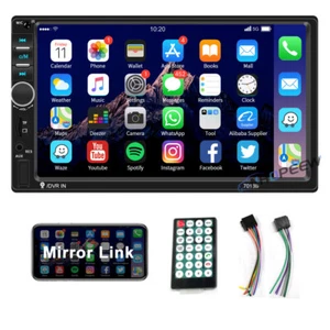 Doble 2DIN 7" Reproductor de MP5 para Coche Bluetooth Pantalla Táctil Estéreo Radio FM AUXILIAR USB TF - Imagen 1 de 12