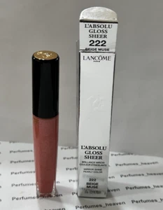 Lancome Beige Muse #222 L'absolu Gloss lucidalabbra trasparente misura intera 0,27 oz - Foto 1 di 2