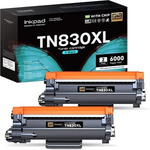 iNKPAD TN830XL Toner Cartridges with Chip Replacement for Brother TN830-XL TN... - Picture 1 of 15