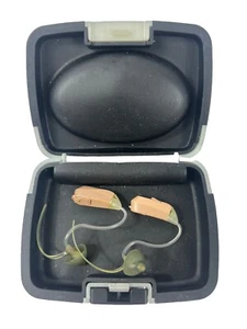 Sonic Innovations Hearing Aids Ion RIC With Case Working Left Right Set Lot - Picture 1 of 8
