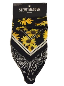 Steve Madden 2 pz. Bandane in cotone stampate nere - Foto 1 di 8
