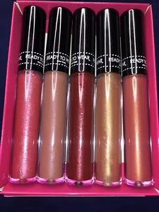 READY TO WEAR New York Lip Gloss Set of 5 Assorted Shades 0.12 oz/each NIB - Picture 1 of 4