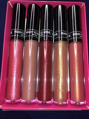 Juego de 5 tonos surtidos de brillo de labios New York LISTO PARA USAR 0,12 OZ/cada uno nuevo en caja Foto 1 de 4